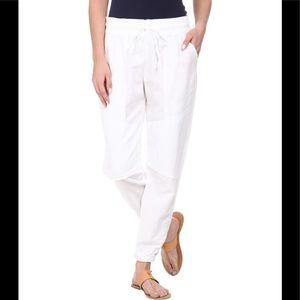 Lucky Brand White Linen Joggers